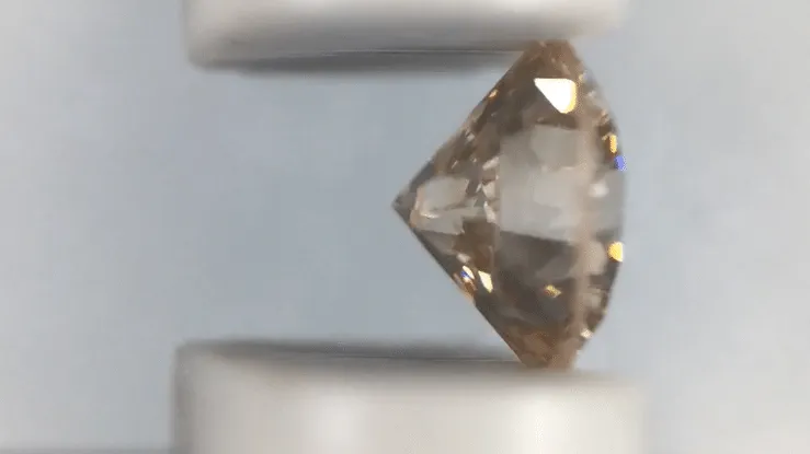 0.38 Carat Very Pale Brownish Pink Loose Diamond | Natural Color Round Brilliant VS2 Clarity