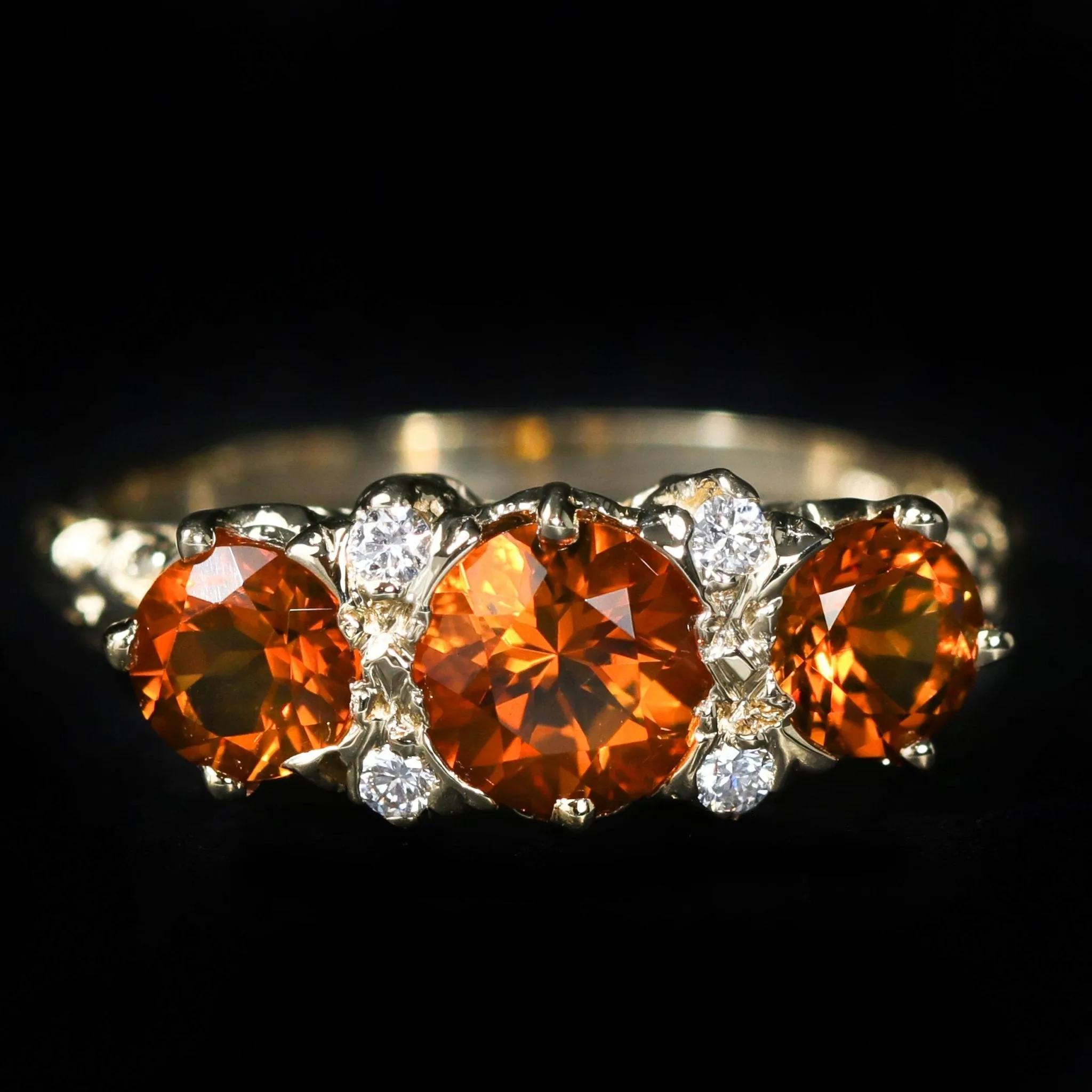 14K Yellow Gold 1.20 CTW Citrine and Diamond Ring