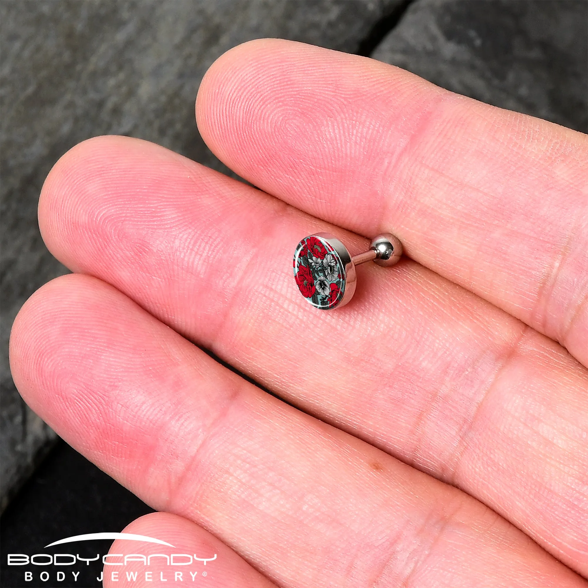 16 Gauge 1/4 Blossom Creation Vibrant Bloom of Flowers Cartilage Earring
