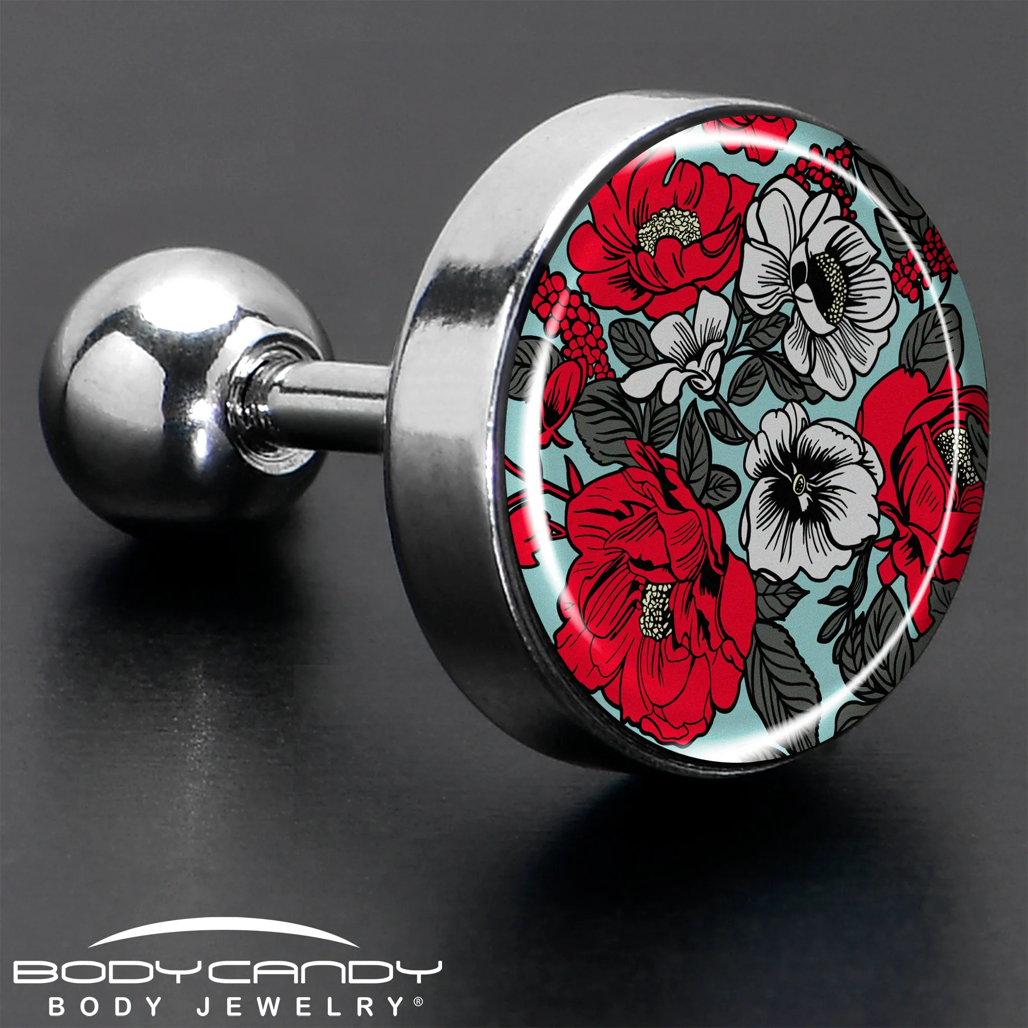 16 Gauge 1/4 Blossom Creation Vibrant Bloom of Flowers Cartilage Earring