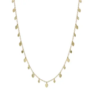 18K Gold Mixed Lotus Petal Necklace