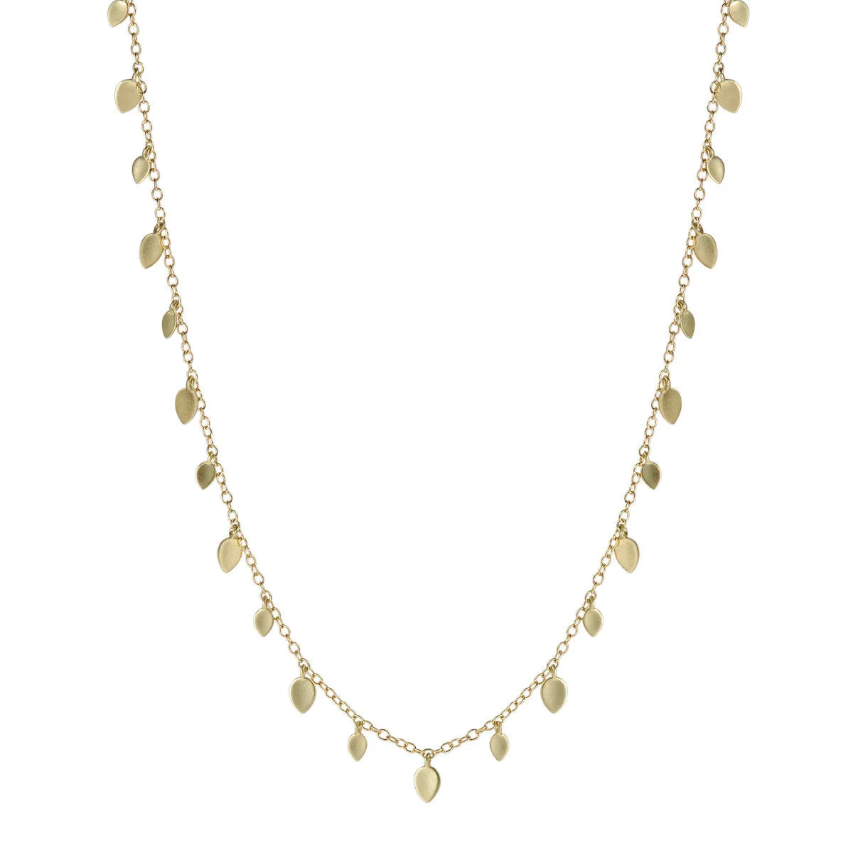 18K Gold Mixed Lotus Petal Necklace