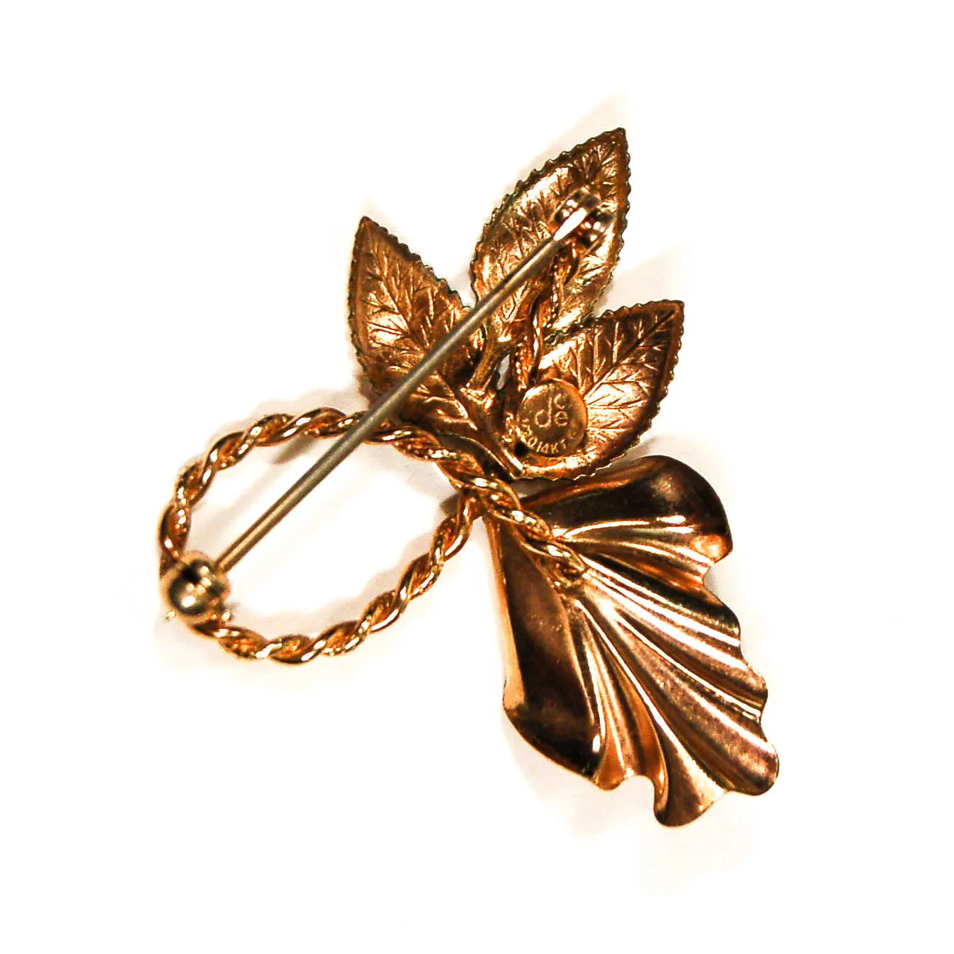 1940's Gold and Cultured Pearl Lily Brooch