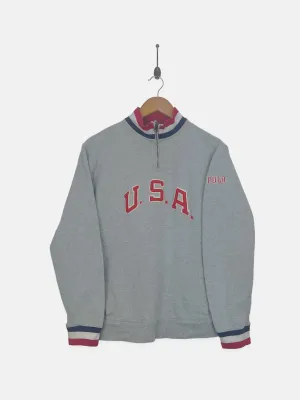 90's Polo Ralph Lauren Embroidered Vintage Quarterzip Sweatshirt Size 6