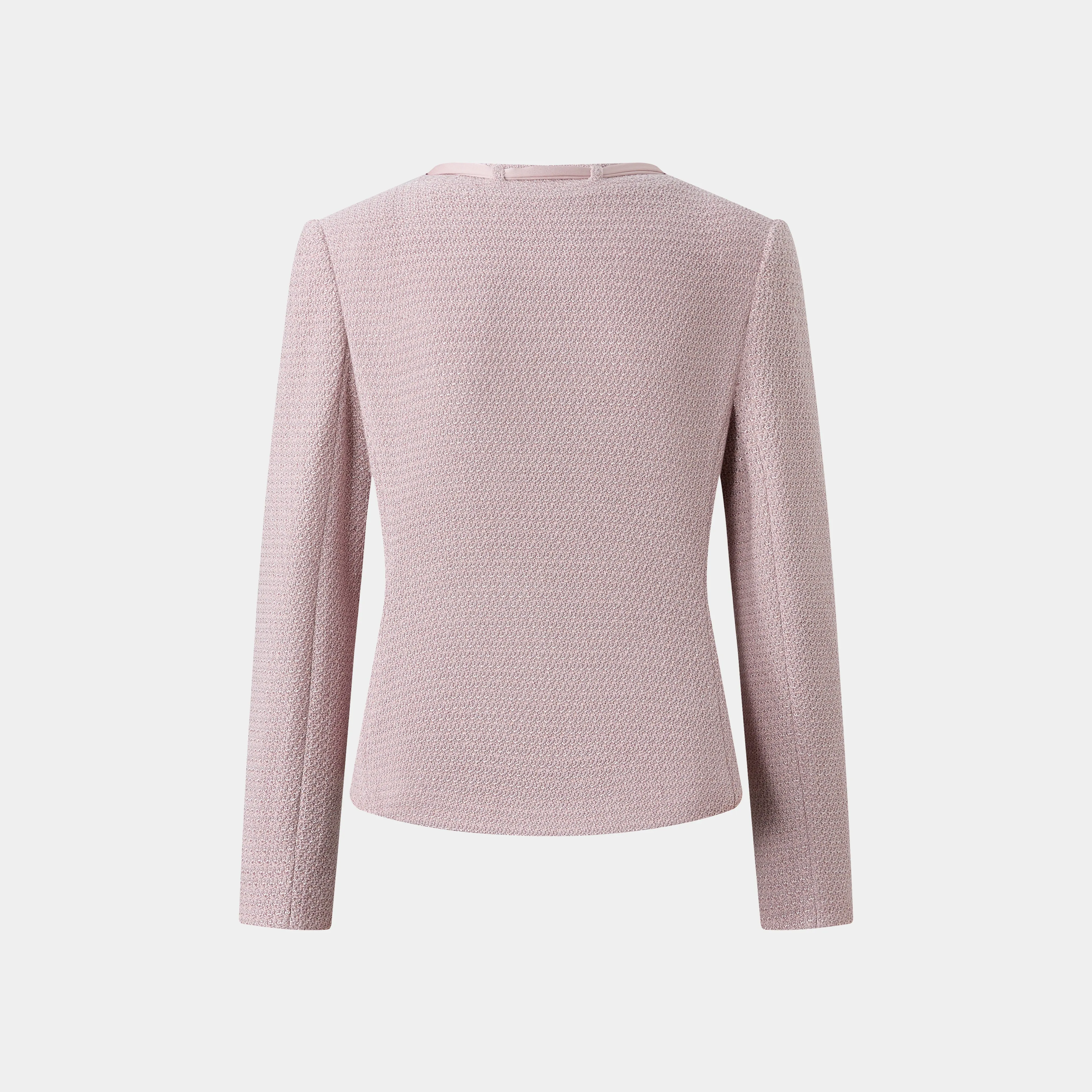 ADORABLE PINK TWEED DRESS WITH BOW, A SWEET TOUCH OF CHARM