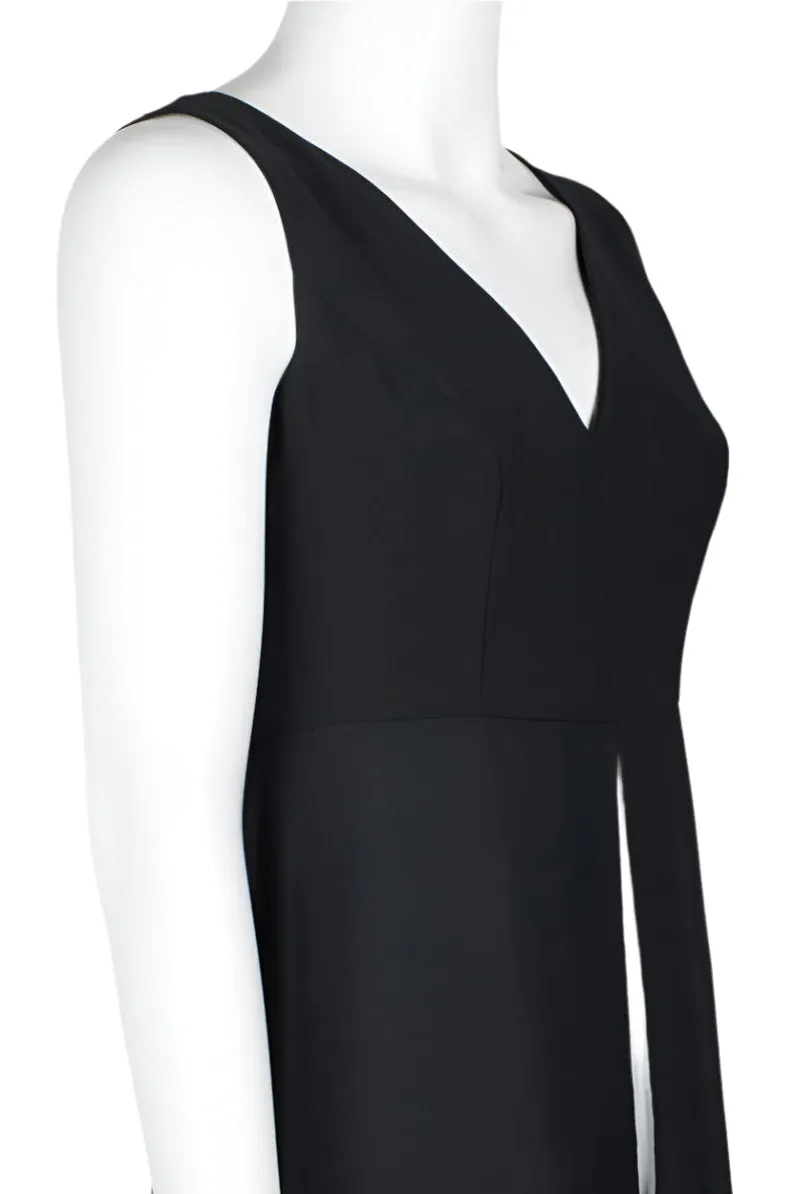 Adrianna Papell V-Neck Sleeveless Zipper Back Chiffon Jumpsuit with Skirt Overlay