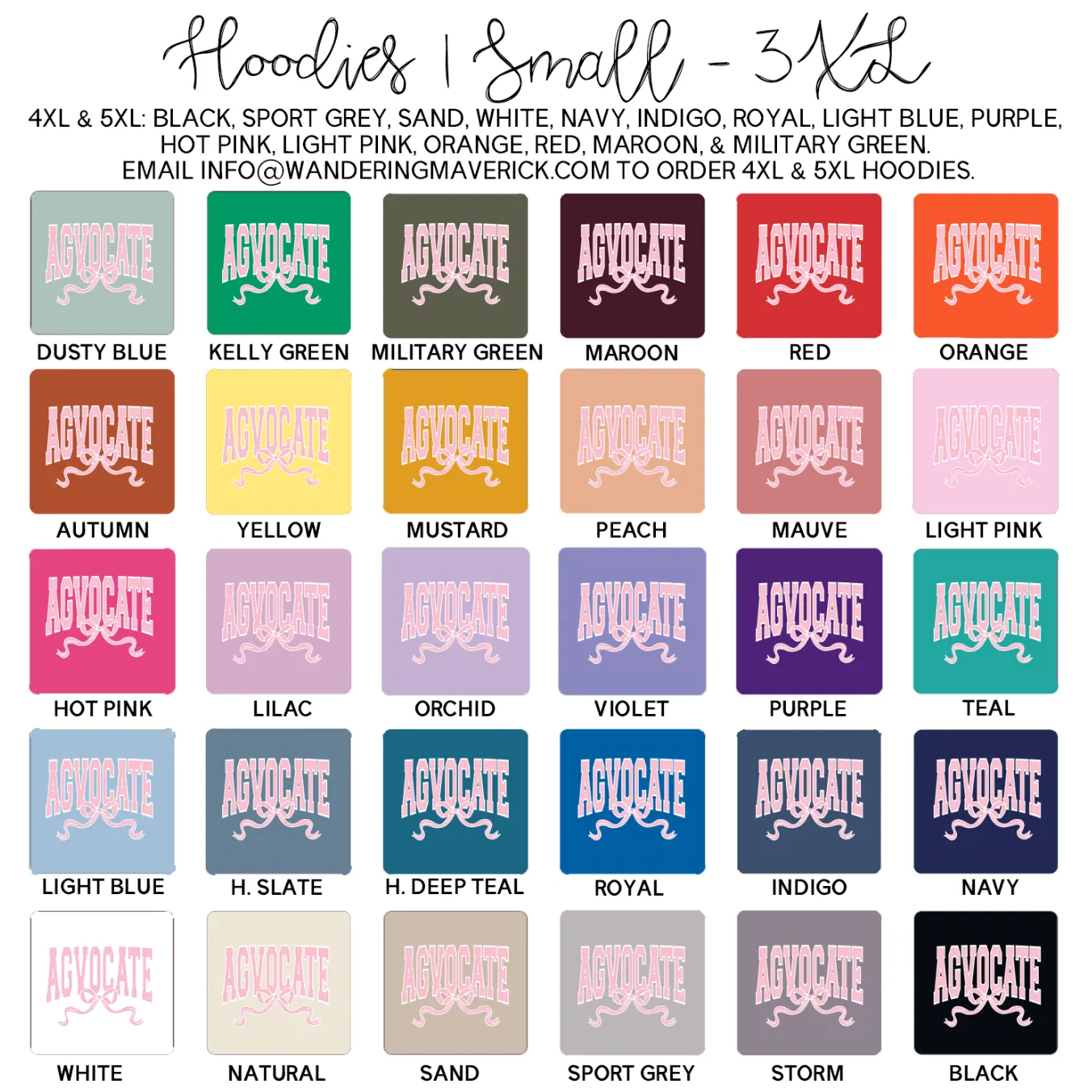 Agvocate Bow Hoodie (S-3XL) Unisex - Multiple Colors!