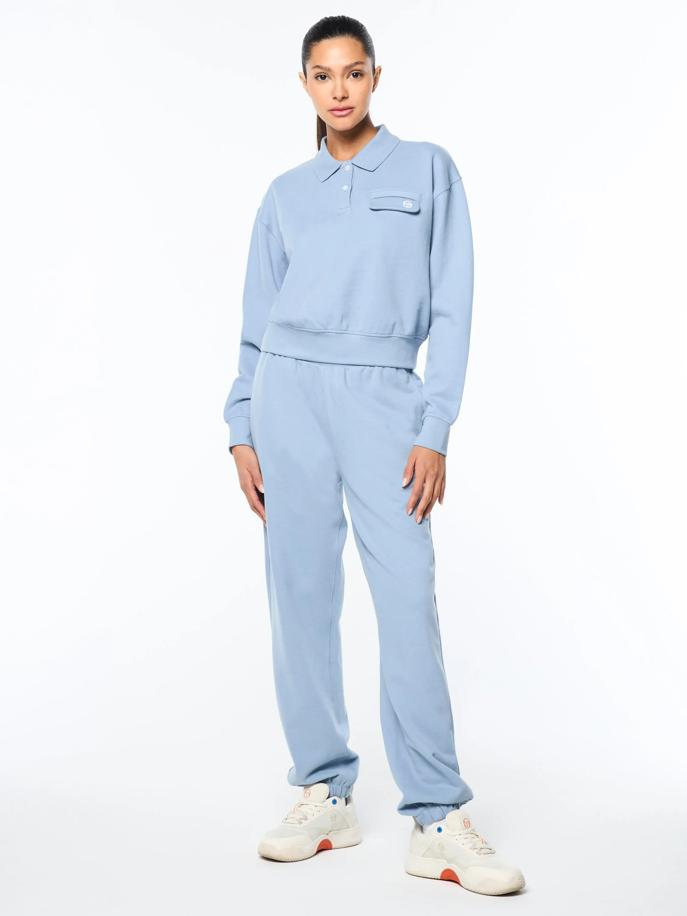 Aida Polo- Faded Denim