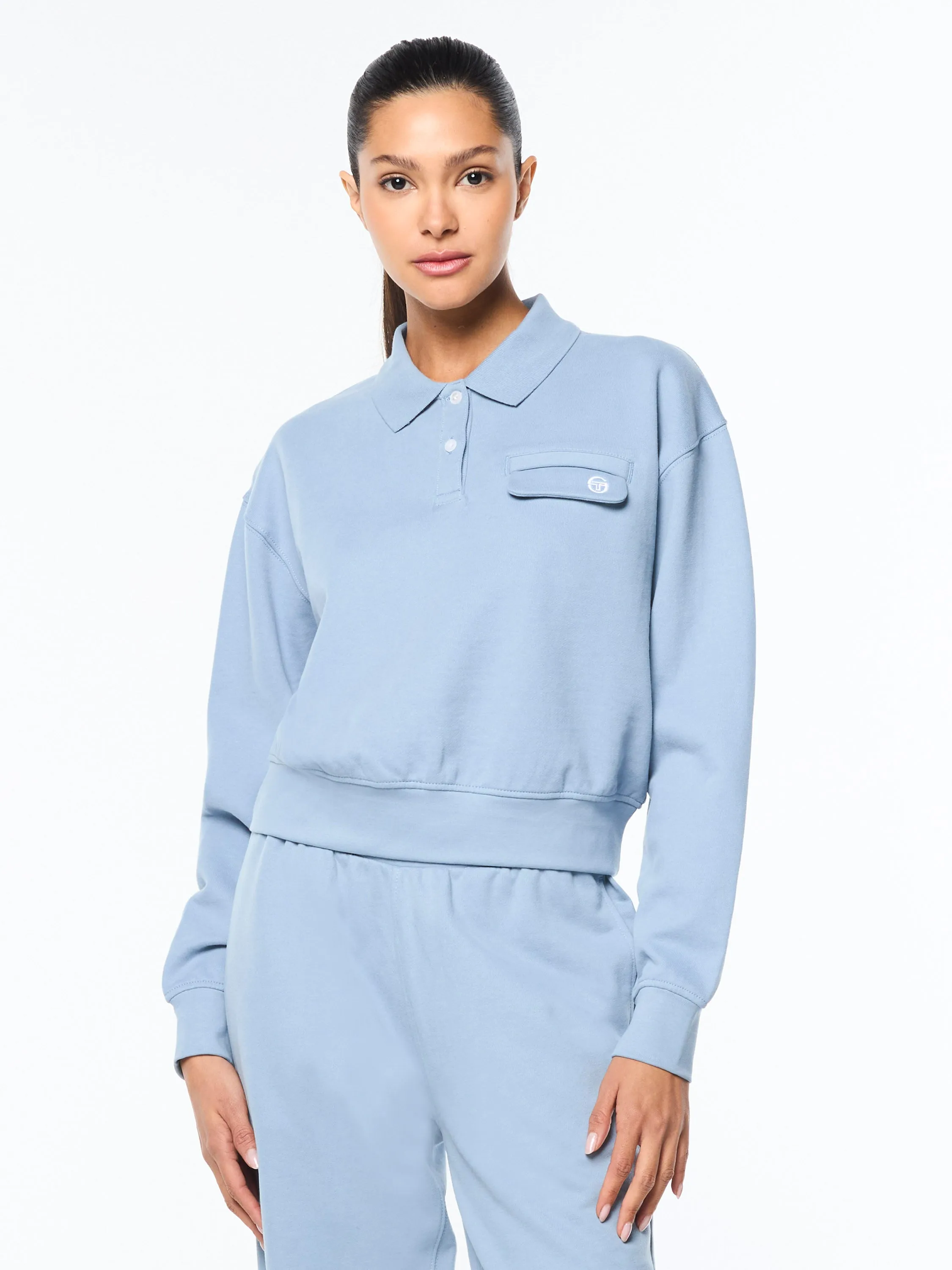 Aida Polo- Faded Denim