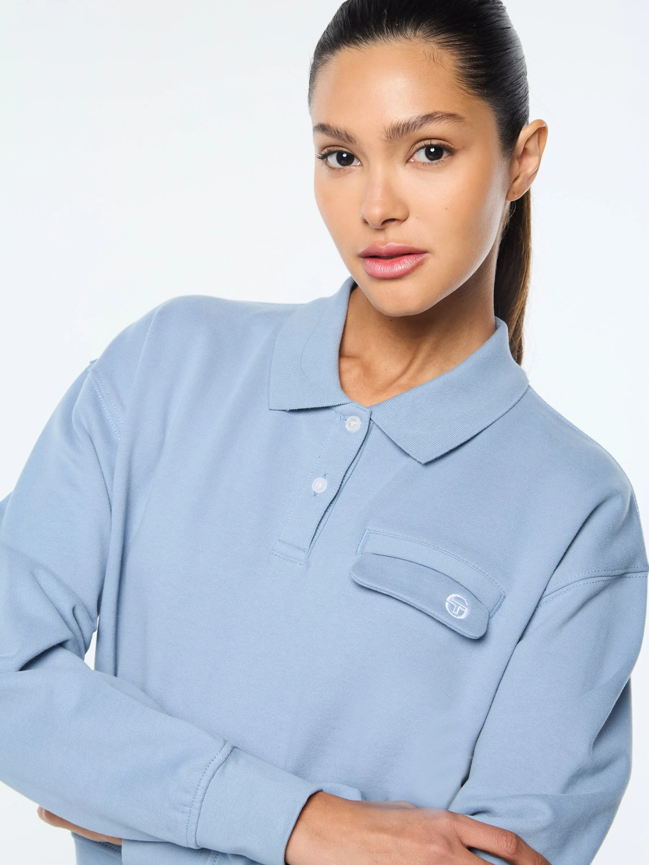 Aida Polo- Faded Denim
