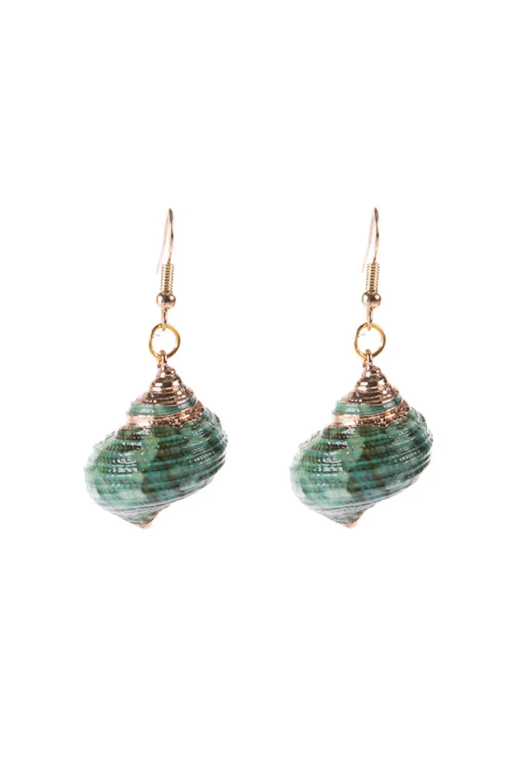 Alani Green Shell Drop Earrings