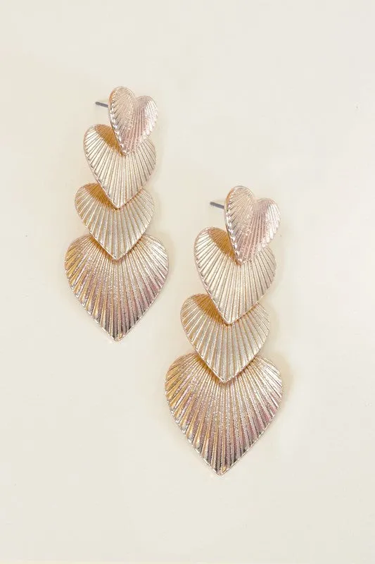 Amy Heart Layer Earrings