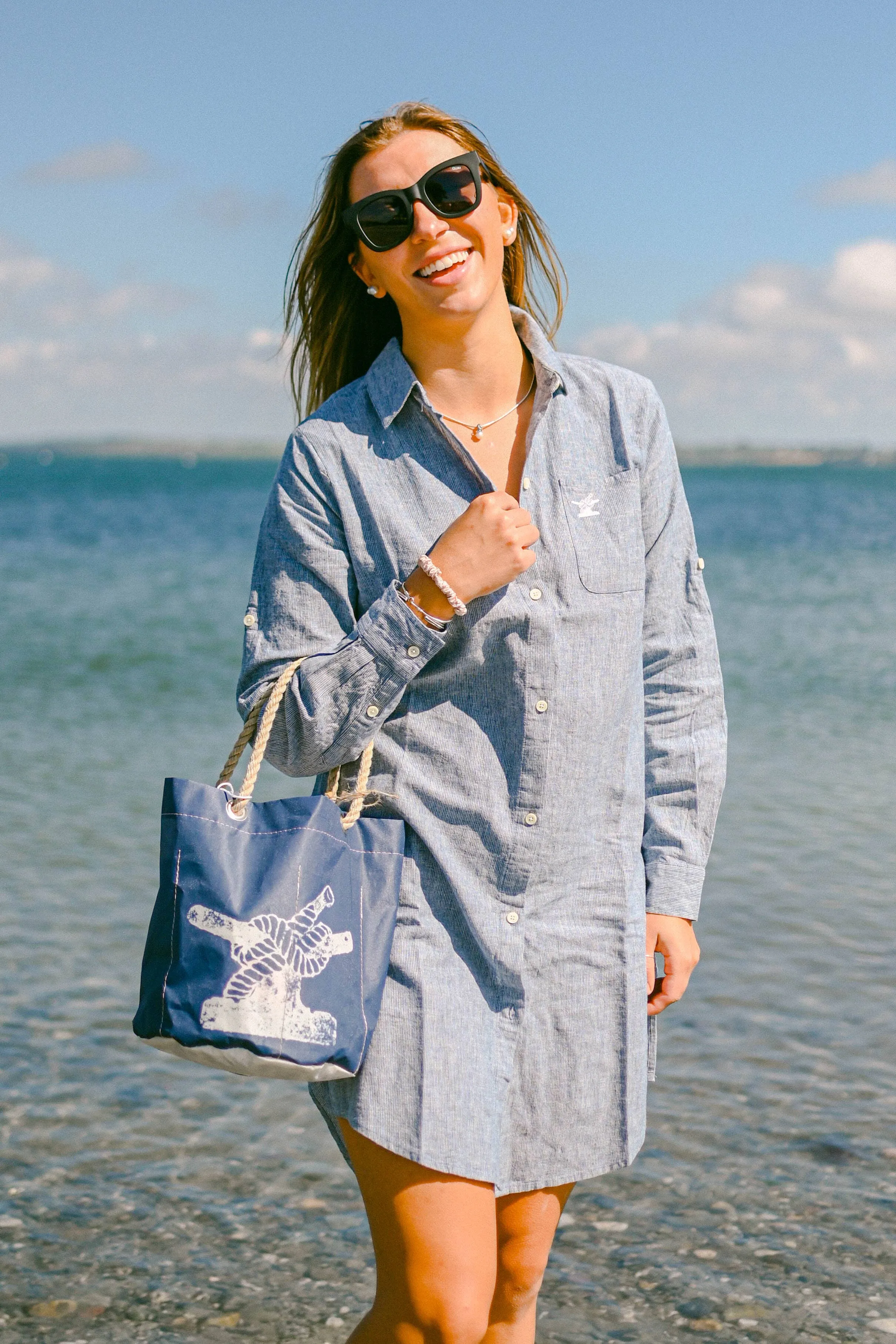 Après Sail Micro-Stripe Shirt Dress | Various Colors