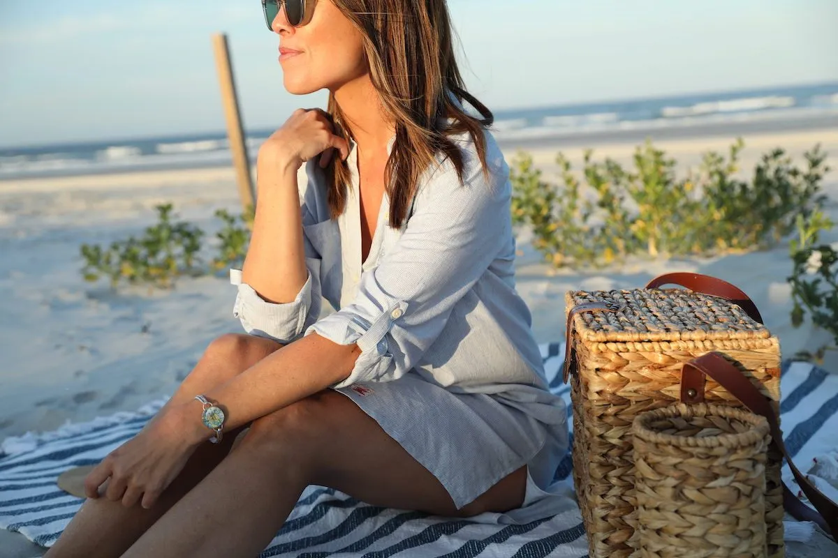Après Sail Micro-Stripe Shirt Dress | Various Colors