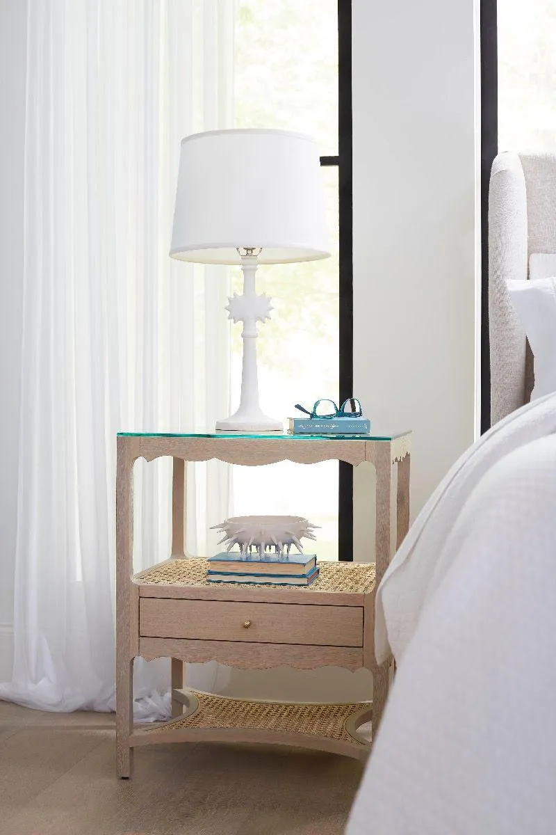 Arianna 1-Drawer Side Table / Sand
