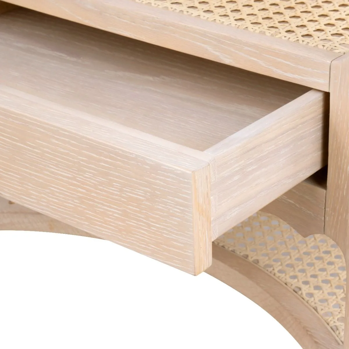 Arianna 1-Drawer Side Table / Sand