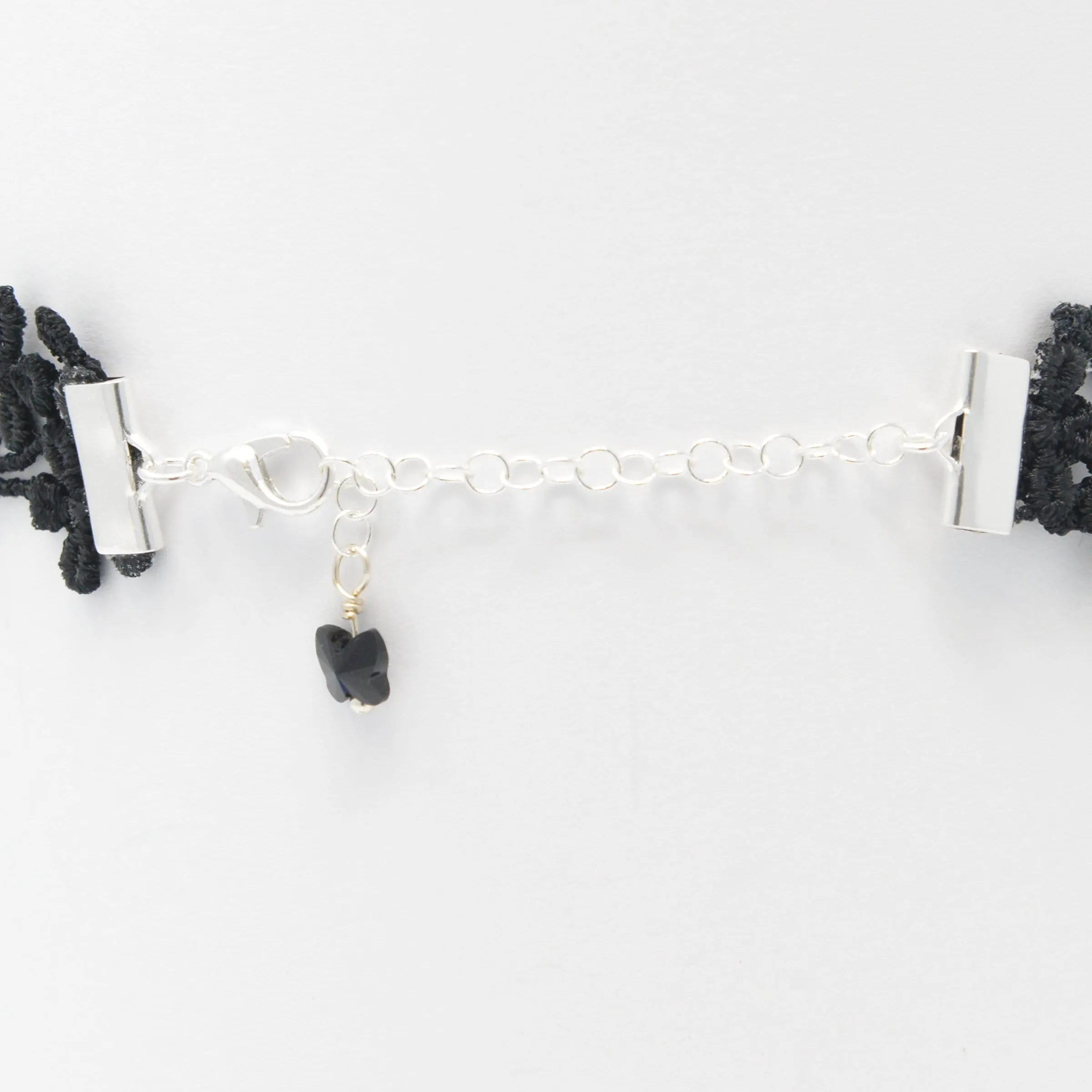 Astrid Black Daisy Lace Choker Necklace