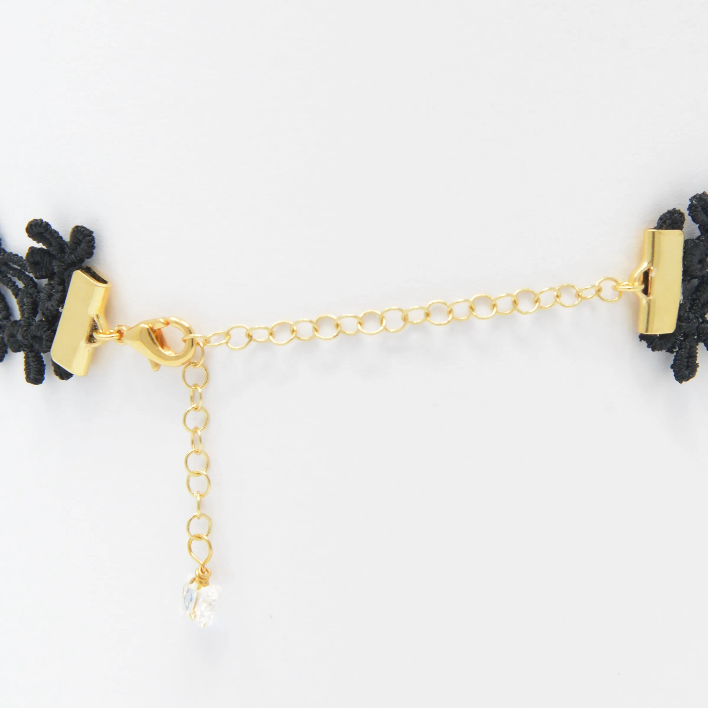 Astrid Black Daisy Lace Choker Necklace