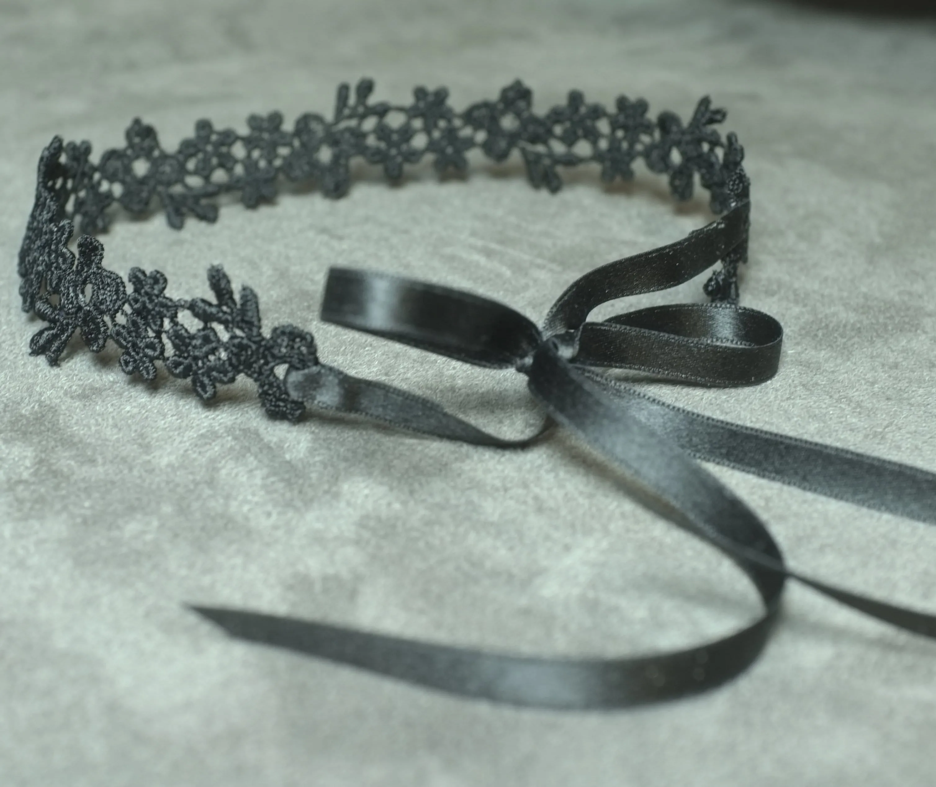 Astrid Black Daisy Lace Choker Necklace