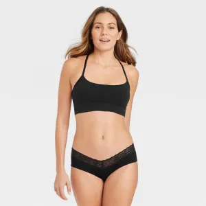 Auden Women's Cotton Hipster Underwear with Lace Waistband