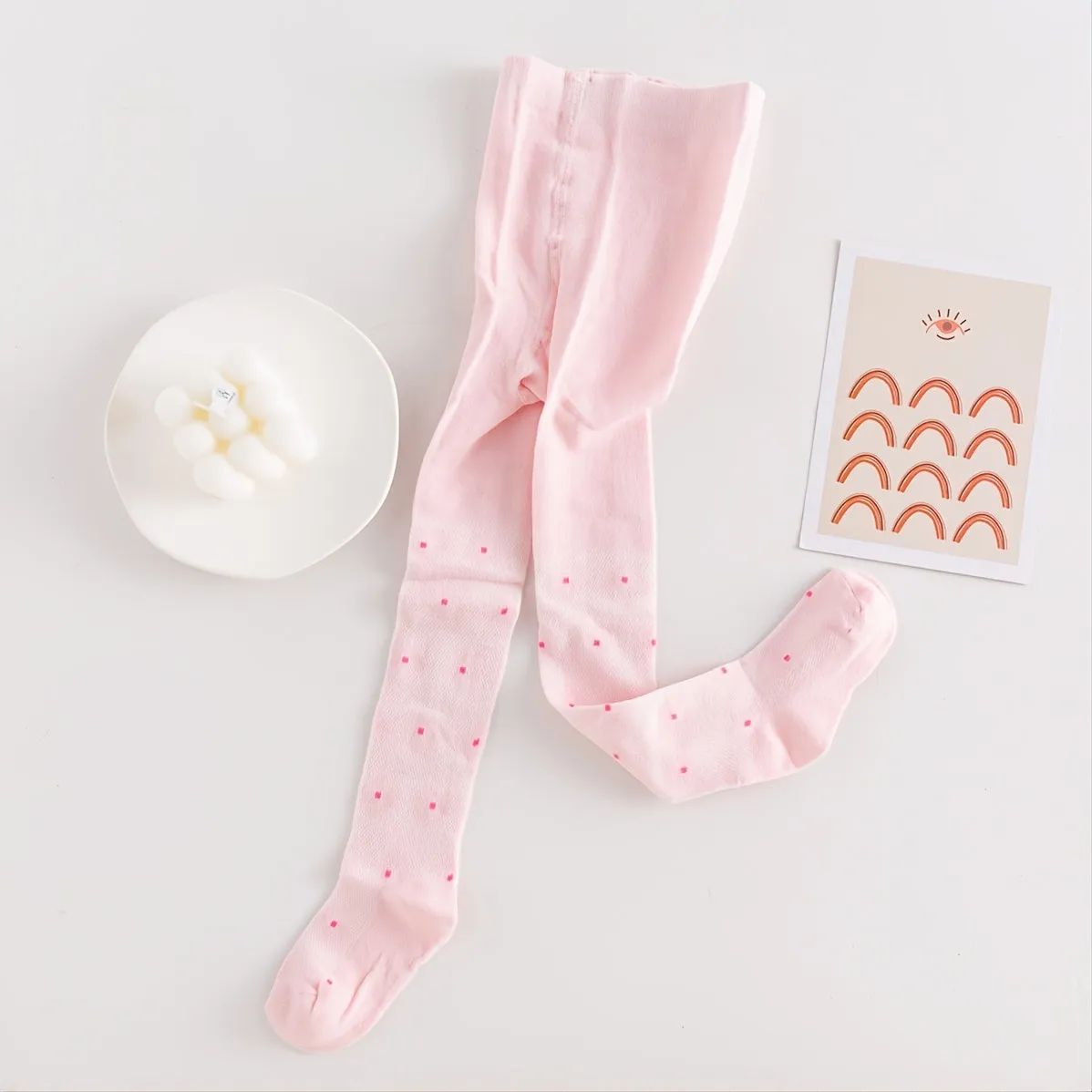 Autumn and Winter Baby Girls Leggings with Lace Bow