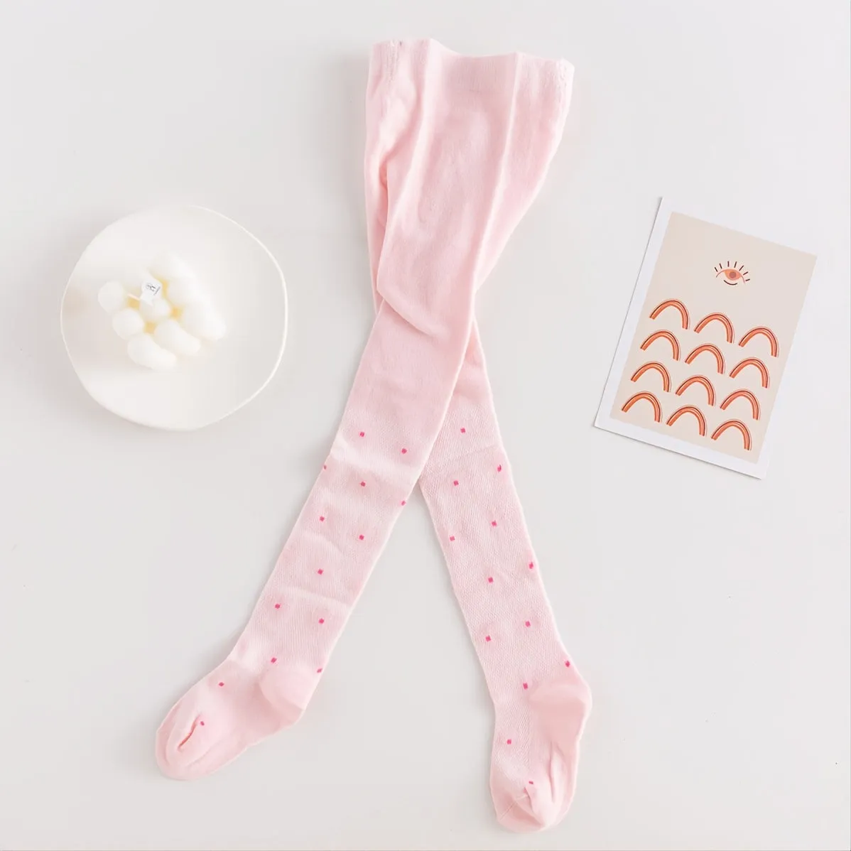 Autumn and Winter Baby Girls Leggings with Lace Bow