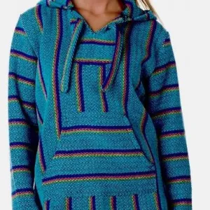 Baja Hoodie - Turquoise/Yellow