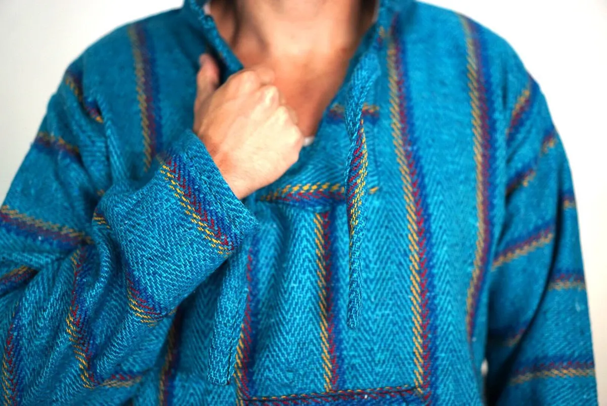 Baja Hoodie - Turquoise/Yellow