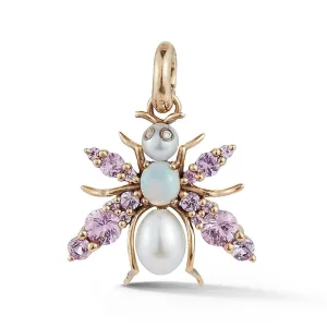 Bee Pearl & Sapphire Charm