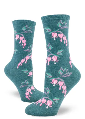 Bleeding Heart Flower Women's Socks