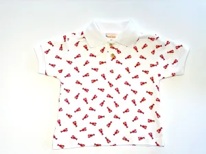 Boy's Lobster Print Polo Shirt