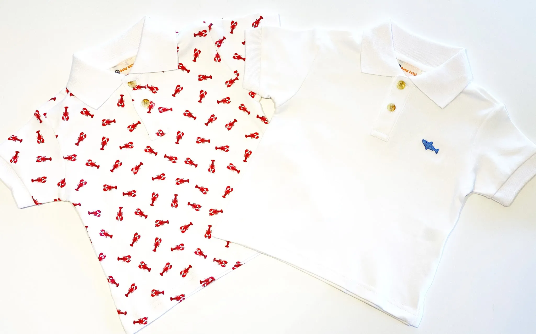 Boy's Lobster Print Polo Shirt