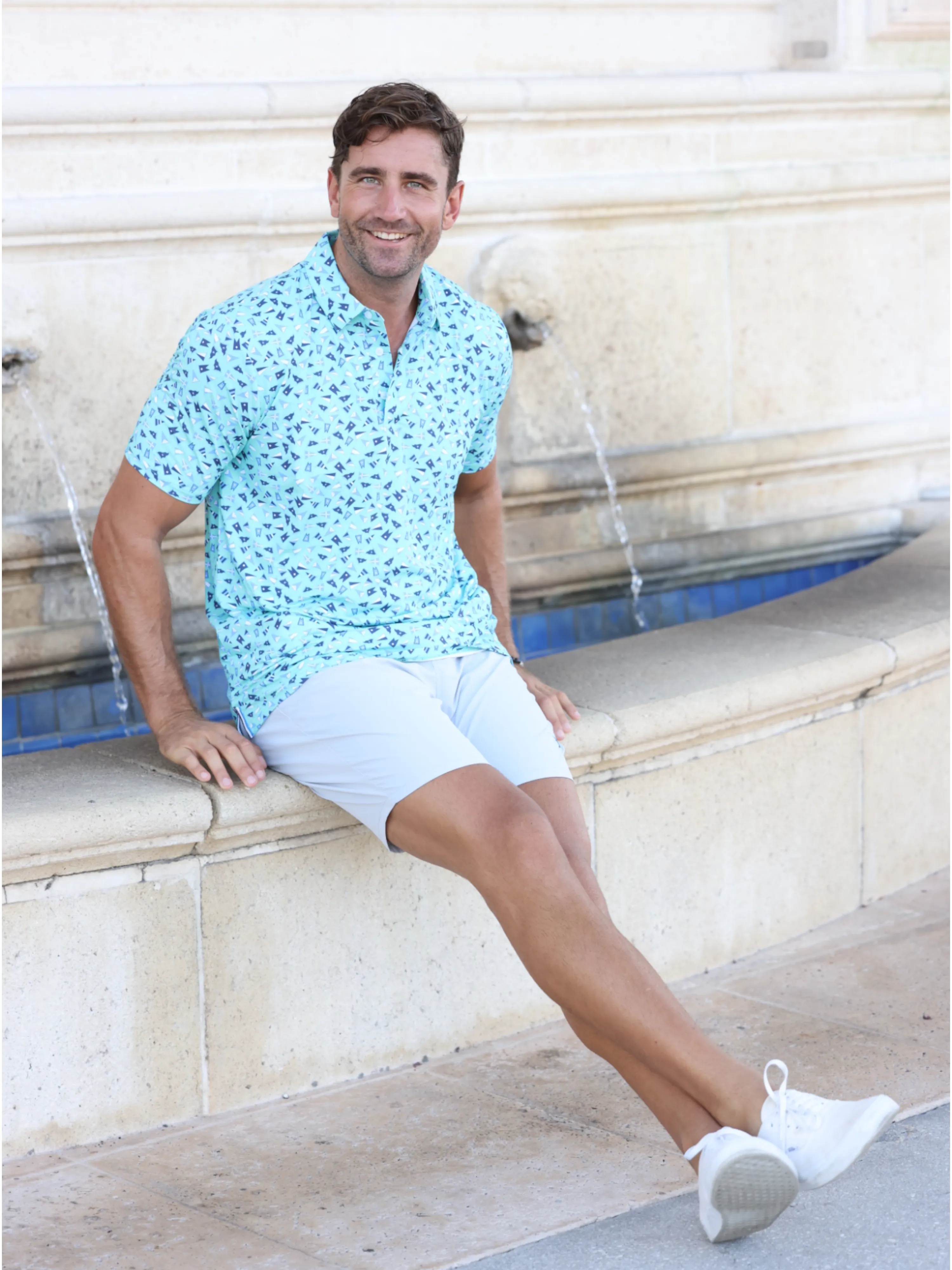 Burgee Print Polo