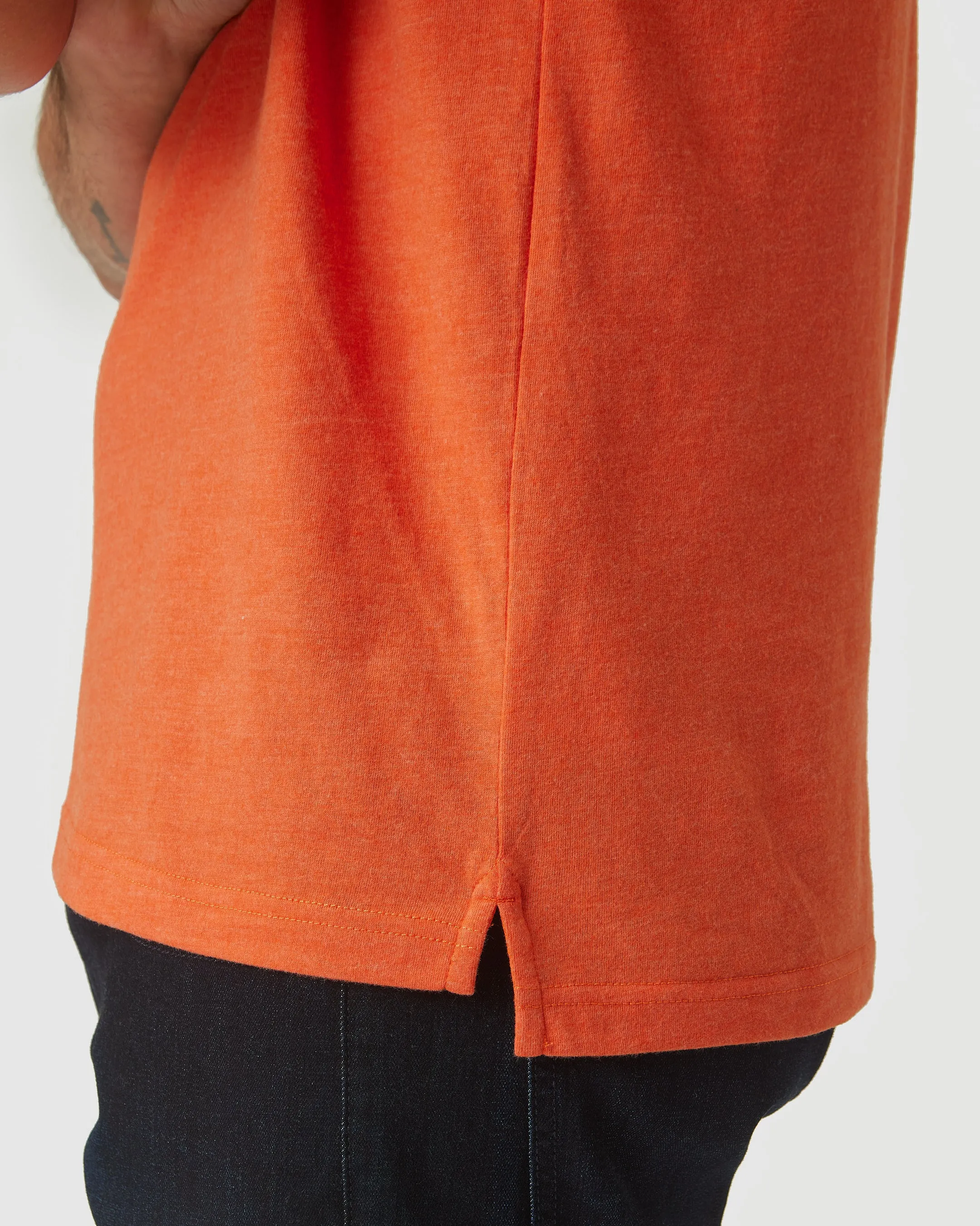 Burnt Orange Heather Short Sleeve Polo