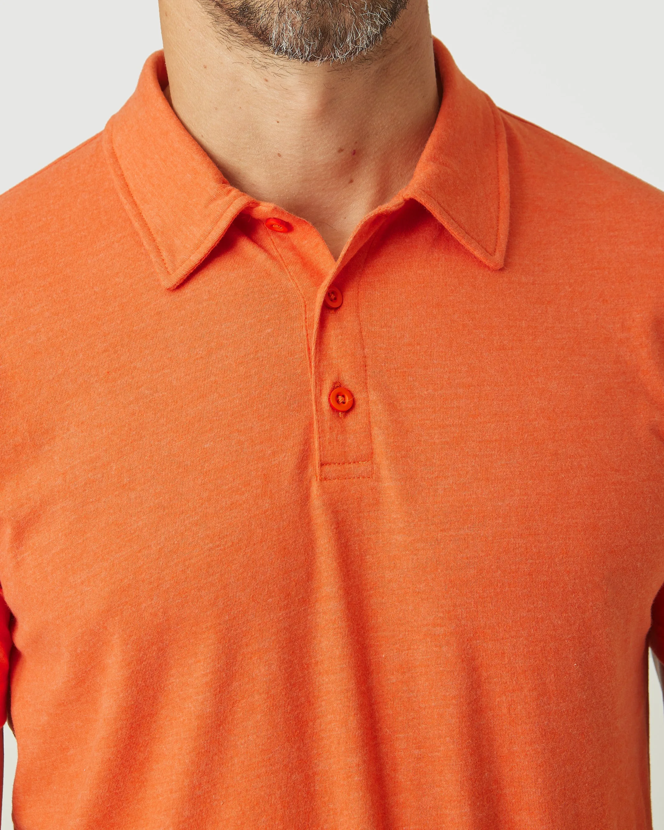 Burnt Orange Heather Short Sleeve Polo