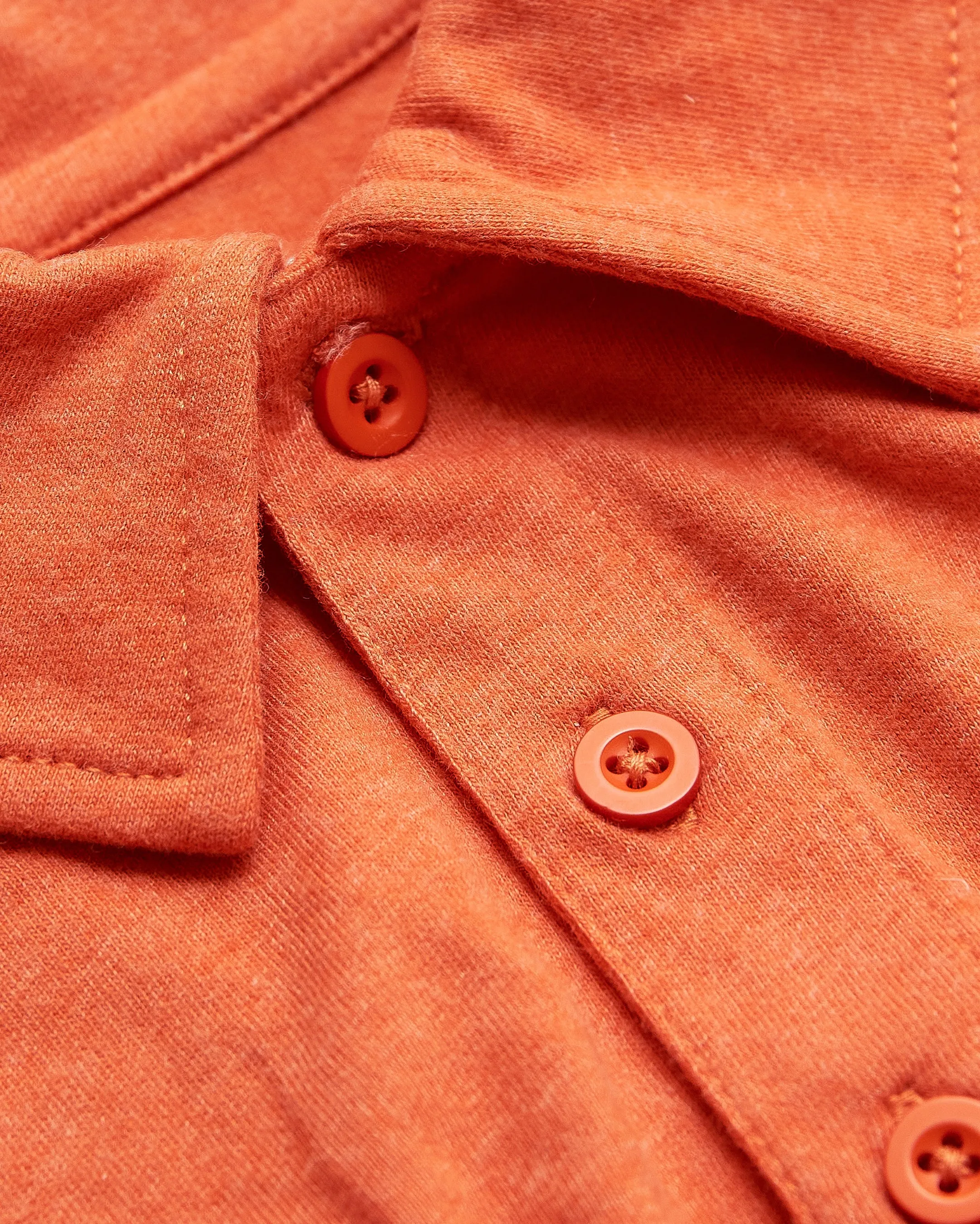 Burnt Orange Heather Short Sleeve Polo