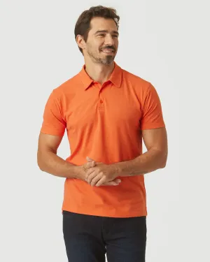 Burnt Orange Heather Short Sleeve Polo