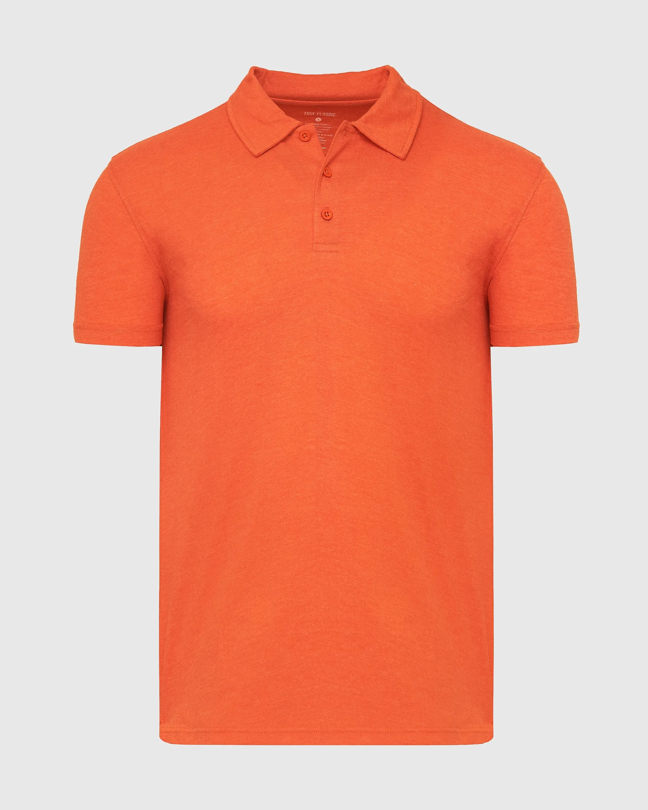 Burnt Orange Heather Short Sleeve Polo