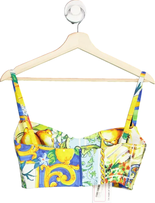 CLO Multi-Coloured Printed Crop Top 36 UK 8