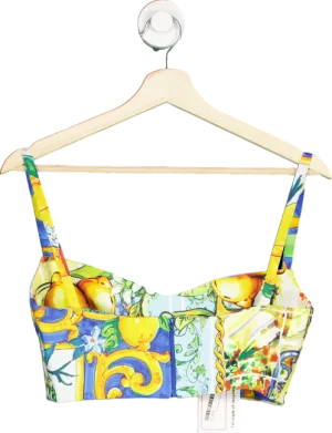 CLO Multi-Coloured Printed Crop Top 36 UK 8