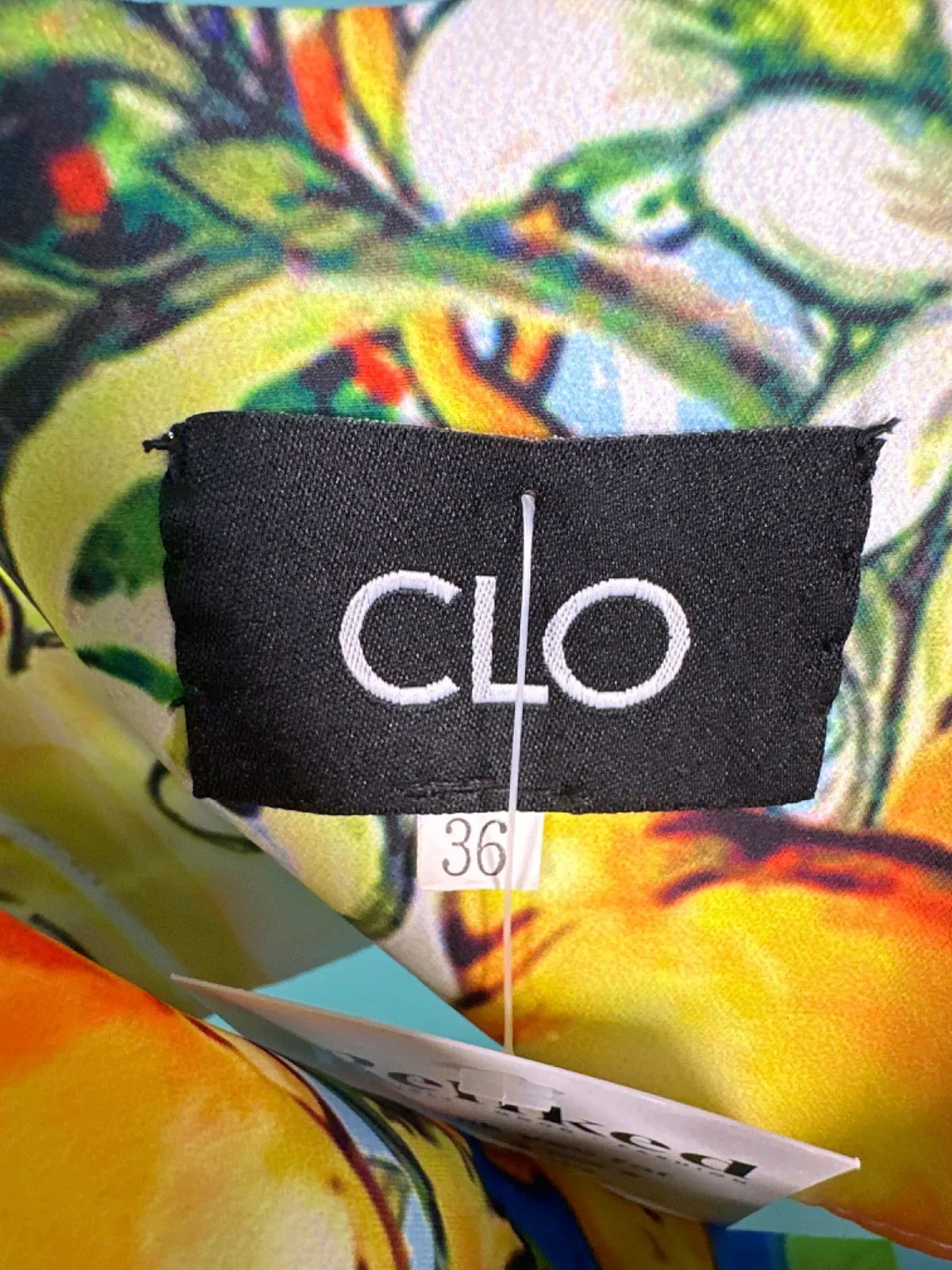 CLO Multi-Coloured Printed Crop Top 36 UK 8