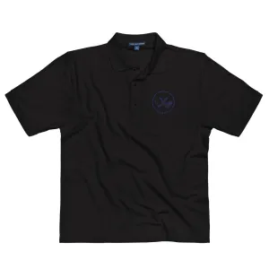 Clubs and Sticks Men's Premium Embroidered Polo - Navy Blue