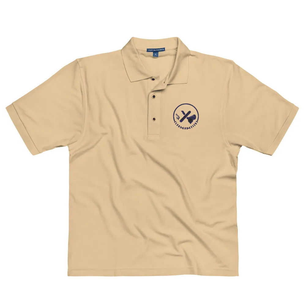 Clubs and Sticks Men's Premium Embroidered Polo - Navy Blue