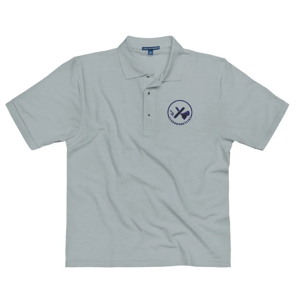 Clubs and Sticks Men's Premium Embroidered Polo - Navy Blue