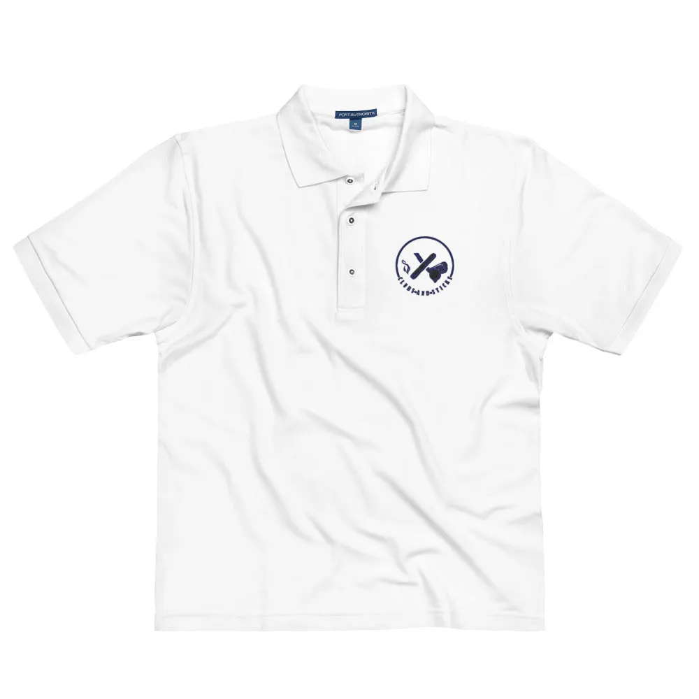 Clubs and Sticks Men's Premium Embroidered Polo - Navy Blue