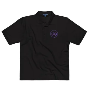 Clubs and Sticks Men's Premium Embroidered Polo - Purple