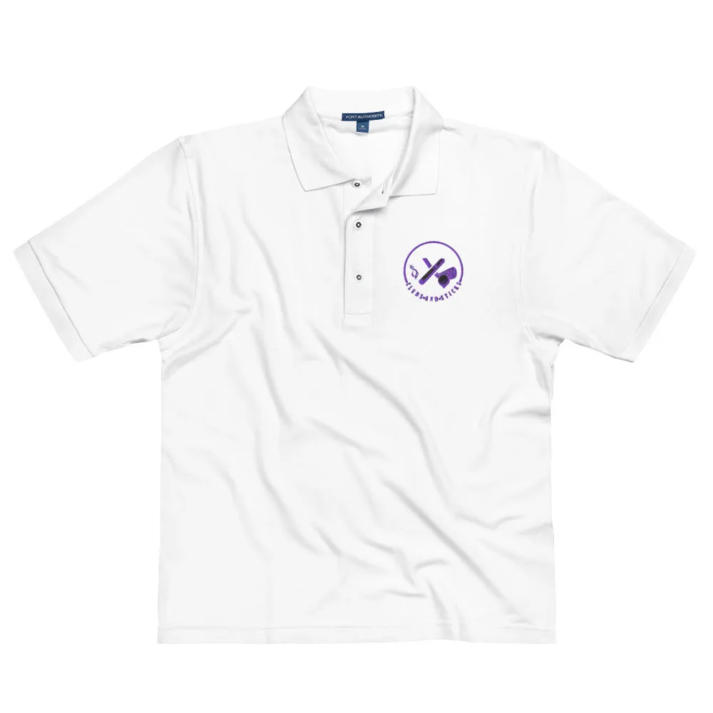 Clubs and Sticks Men's Premium Embroidered Polo - Purple