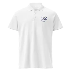 Clubs and Sticks Premium Pique Embroidered Polo Shirt - Navy Blue