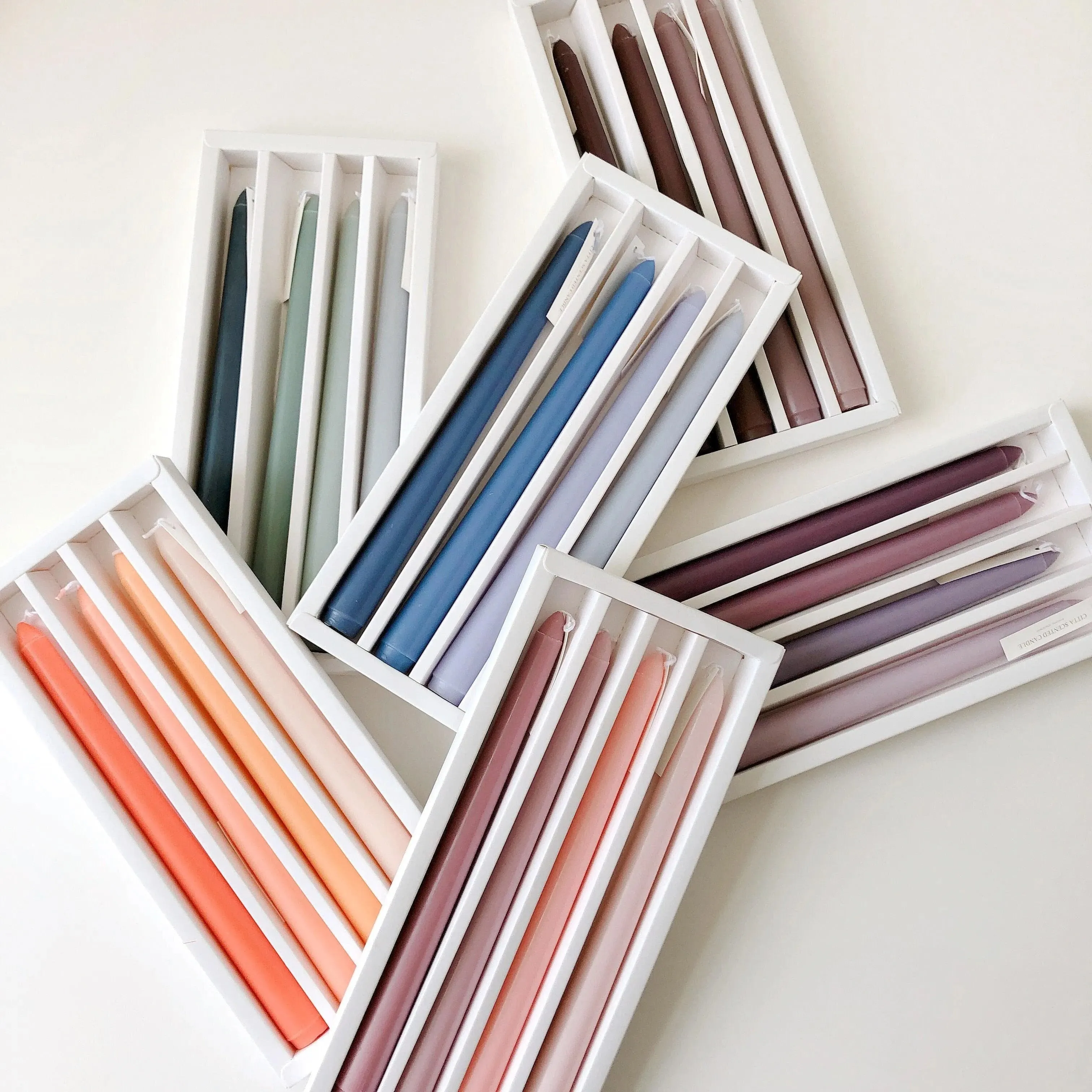 Color Taper Candles Collection