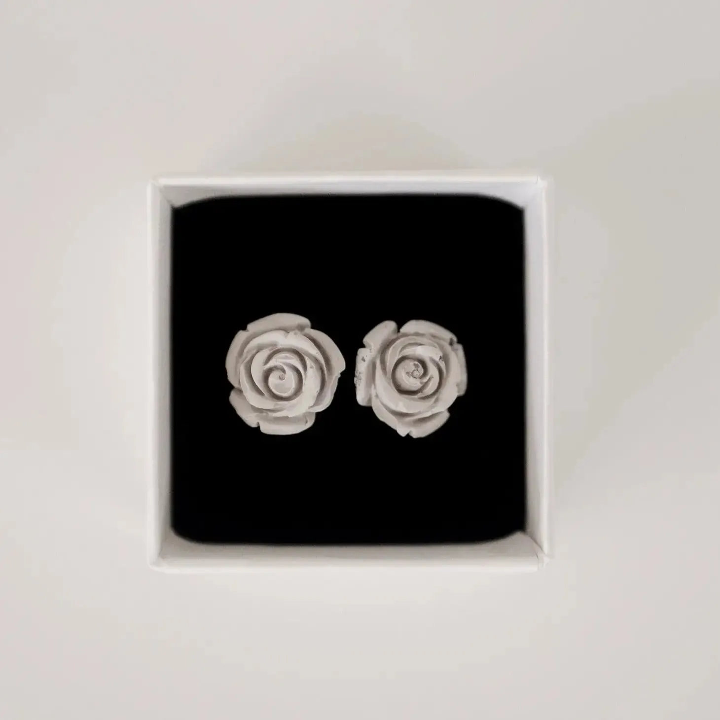 Concrete Rose Earrings